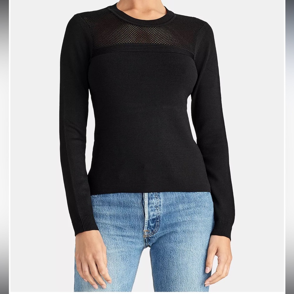 NWOT Rachel Roy Tamara Mesh Fishnet bodycon top Sweater XS